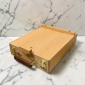 Wood Tabletop Easel Art Portable Storage Box Artist Painting Drawing Supplies